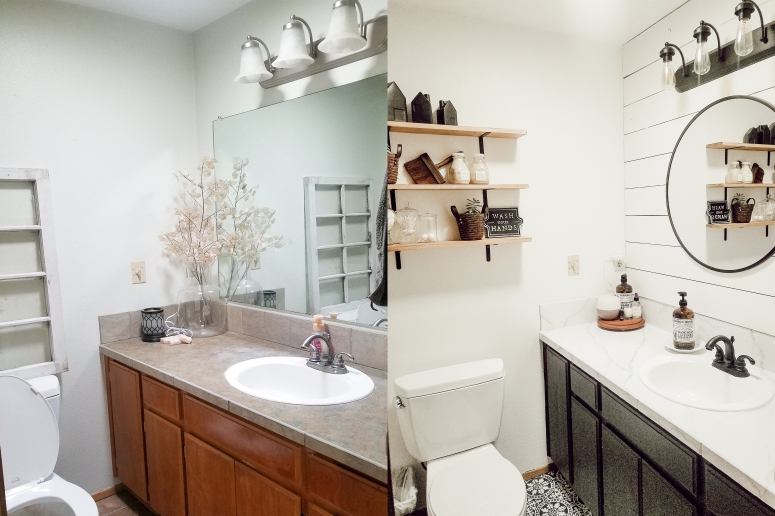 Finds and Dines DIY Bathroom Renovation Reveal 1